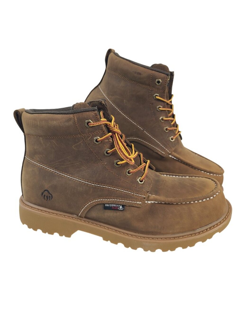 NEW Wolverine Men's Floorhand Moc Toe Waterproof Work Boots Sz 13 Tan Leather